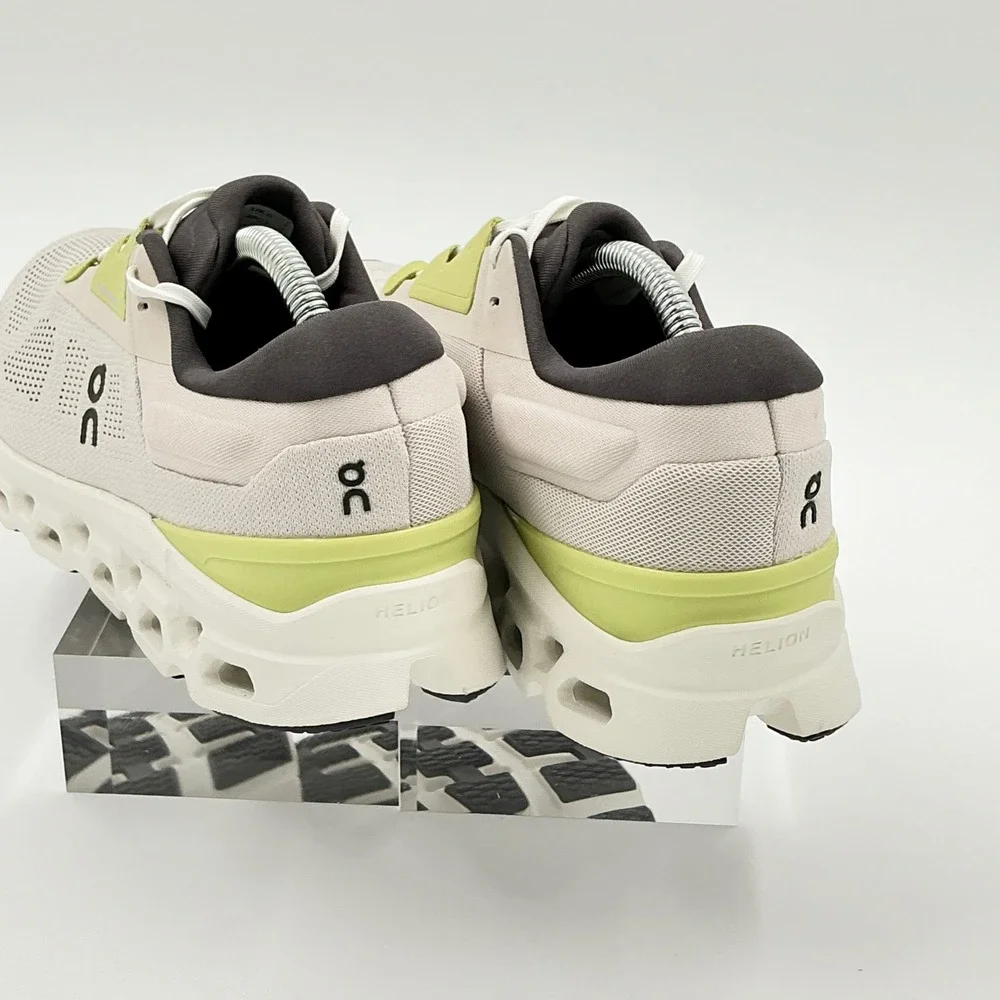 On Running Cloudstratus 3 Womens Size 10 White Lime Road Shoes NEW Sneakers $179